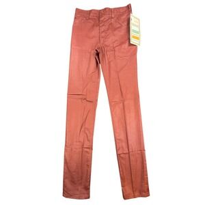Maverick 70s Vintage Flare Pants Juniors 7 Rust Red Polyester Deadstock NWT